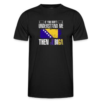 Bosnie-Herzégovine Drapeau Bosnie - T-shirt sport Homme - noir - Devant - AI Model Male 178 dark (178cm)