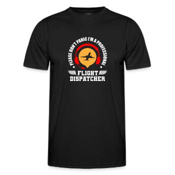 Casque d’opération du centre de contrôle des appels d’urgence - T-shirt sport Homme - noir - Devant - AI Model Male 178 dark (178cm)