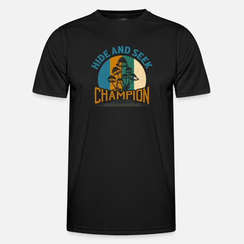 Mycologue champignon champion de cache-cache T-shirt sport Homme