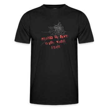 Apprenez à vivre avec votre peur - T-shirt sport Homme - noir - Devant - AI Model Male 178 dark (178cm)