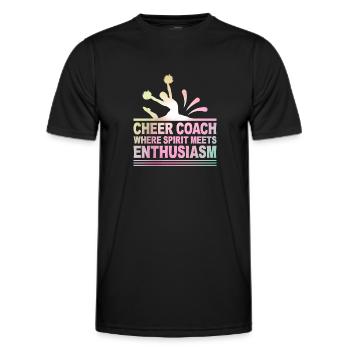 Cheerleading Coach Cheer Coach Cheerleader Cheer T - Männer Funktions-T-Shirt - Schwarz - Vorne - AI Model Male 178 dark (178cm)