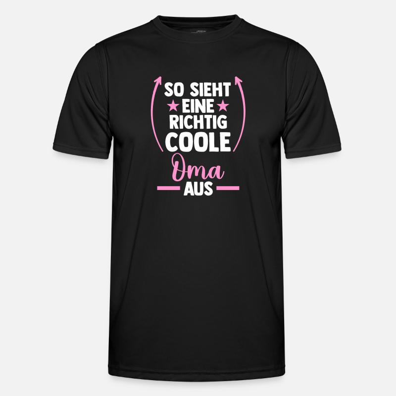 Großmutter Coole Oma - Männer Funktions-T-Shirt - Schwarz