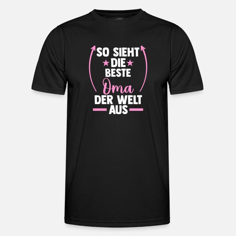 Großmutter Beste Oma - Männer Funktions-T-Shirt - Schwarz