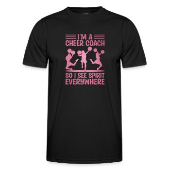 Cheerleading Coach Cheer Coach Cheerleader Cheer T - Männer Funktions-T-Shirt - Schwarz - Vorne - AI Model Male 178 dark (178cm)
