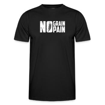 Glutenfrei Lustig - Männer Funktions-T-Shirt - Schwarz - Vorne - AI Model Male 178 dark (178cm)