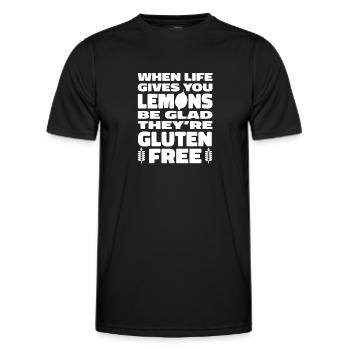 Glutenfrei Witzig - Männer Funktions-T-Shirt - Schwarz - Vorne - AI Model Male 178 dark (178cm)
