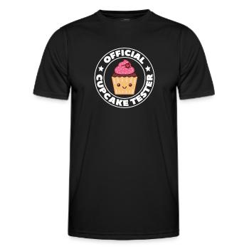 Testeur officiel de cupcakes Baking Cute Baker Pastry C - T-shirt sport Homme - noir - Devant - AI Model Male 178 dark (178cm)