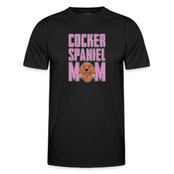 Chiens Maman Fête des Mères Cadeau Cocker Spaniel - T-shirt sport Homme - noir - Devant - AI Model Male 178 dark (178cm)