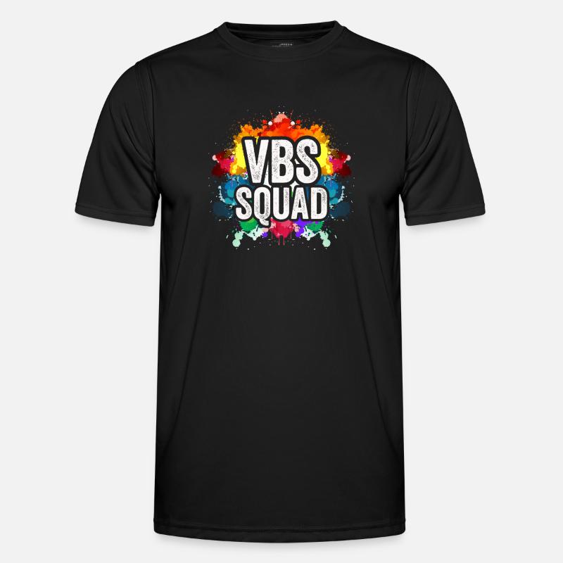VBS Squad Bibel Shool - Männer Funktions-T-Shirt - Schwarz
