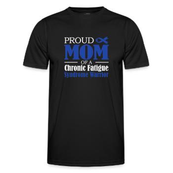 Fière maman d’un guerrier atteint de maladies chroniques - T-shirt sport Homme - noir - Devant - AI Model Male 178 dark (178cm)