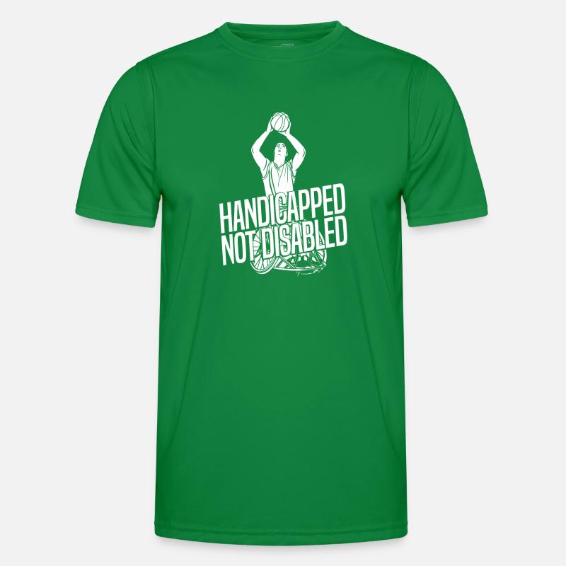 Rollstuhl Rollstuhlfahrer Behindert Männer Funktions-T-Shirt