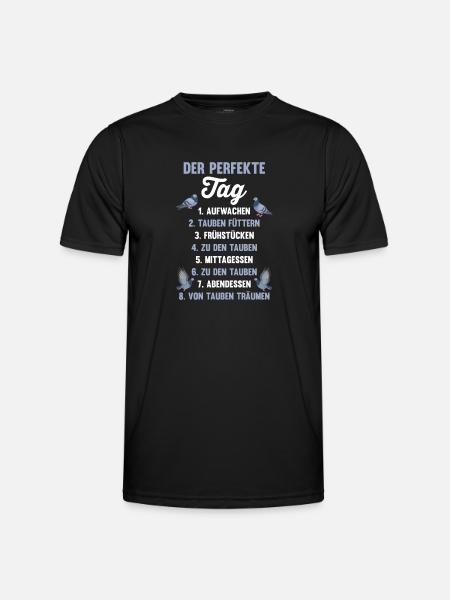 Taubenzüchter Brieftaube Tauben - Männer Funktions-T-Shirt - Schwarz