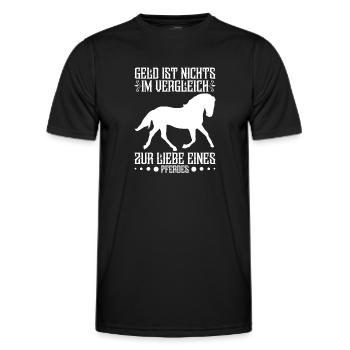 Pferdesport Reiten Reiterhof Pfederliebhaber - Männer Funktions-T-Shirt - Schwarz - Vorne - AI Model Male 178 dark (178cm)
