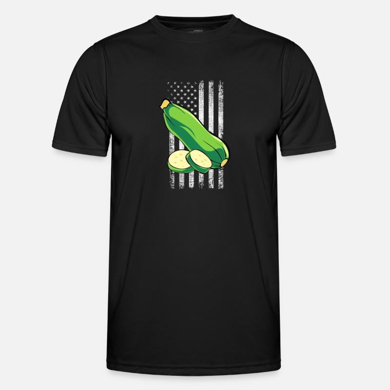 Zucchini - Männer Funktions-T-Shirt - Schwarz