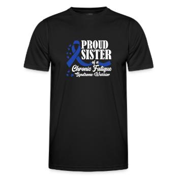 Fière sœur d’un guerrier atteint de maladie chronique - T-shirt sport Homme - noir - Devant - AI Model Male 178 dark (178cm)