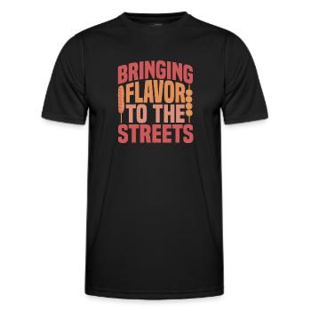 Corndog de rue - T-shirt sport Homme - noir - Devant - AI Model Male 178 dark (178cm)