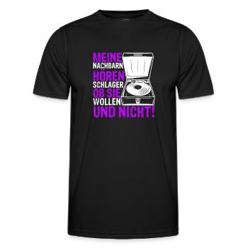 Schlager Schlagermusik Musik Schlagerparty Schlage - Männer Funktions-T-Shirt - Schwarz - Vorne - AI Model Male 178 dark (178cm)