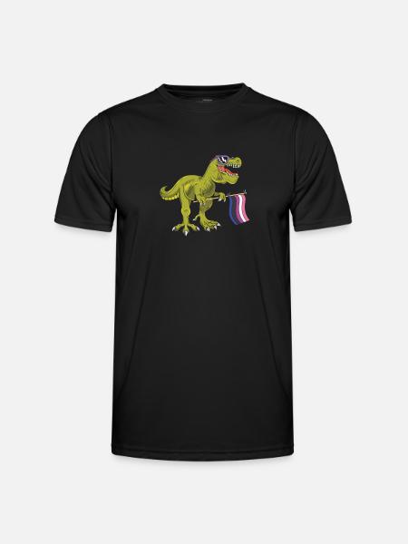Genderfluide Dino - T-shirt sport Homme - noir