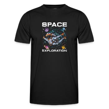 Colonisation de l’espace - T-shirt sport Homme - noir - Devant - AI Model Male 178 dark (178cm)