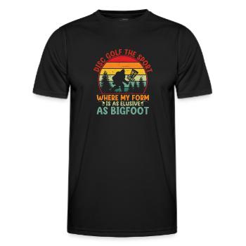 Disc Golf Player Disc Golfer Frisbee Player Par Pu - T-shirt sport Homme - noir - Devant - AI Model Male 178 dark (178cm)