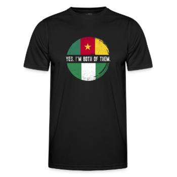 Kamerun Flagge Kamerun - Männer Funktions-T-Shirt - Schwarz - Vorne - AI Model Male 178 dark (178cm)