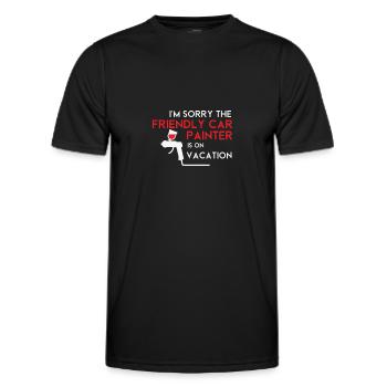 Je suis désolé, le sympathique peintre automobile - T-shirt sport Homme - noir - Devant - AI Model Male 178 dark (178cm)