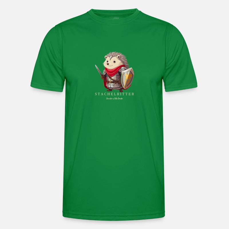 Stachelritter Comic Igel Ritter Gartenwächter Männer Funktions-T-Shirt