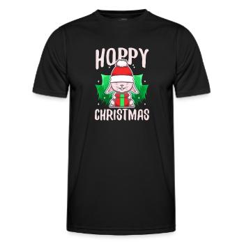 Noël houblonné - T-shirt sport Homme - noir - Devant - AI Model Male 178 dark (178cm)