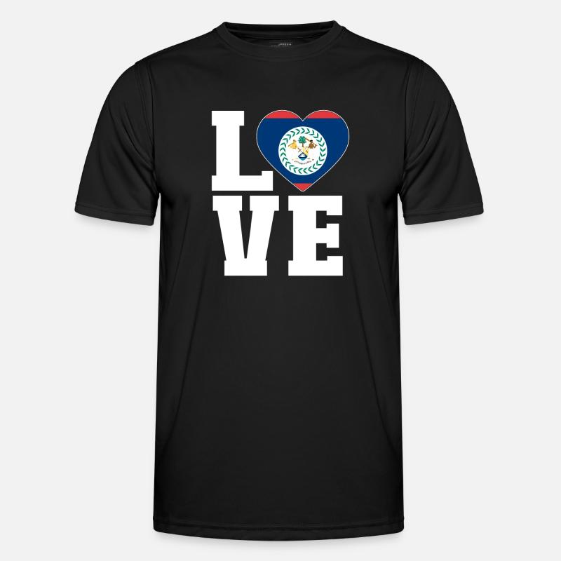 Belize Flag Belizean - Men's Functional T-Shirt - black