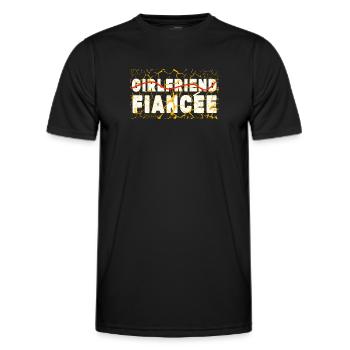 Girlfriend Fiancee Couple Engagement Engaged - Men's Functional T-Shirt - black - Front - AI Model Male 178 dark (178cm)