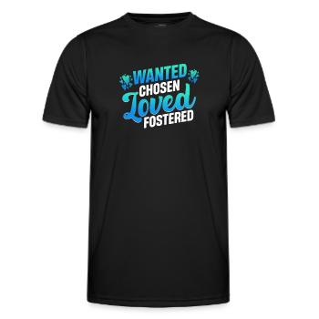 Désirer, choisir, aimer, adopter, enfant en famille d’accueil - T-shirt sport Homme - noir - Devant - AI Model Male 178 dark (178cm)