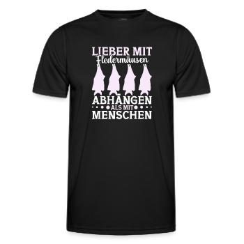 Fledermaus Fledermäuse Fledermausliebhaber - Männer Funktions-T-Shirt - Schwarz - Vorne - AI Model Male 178 dark (178cm)