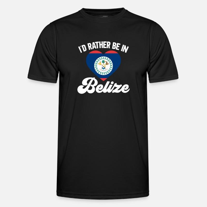 Belize Flag Belizean - Men's Functional T-Shirt - black