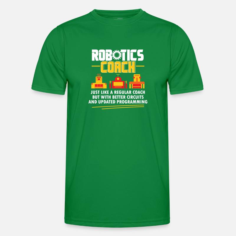 Robotics Coach Cool Funny Build Robot Droid Builde Männer Funktions-T-Shirt