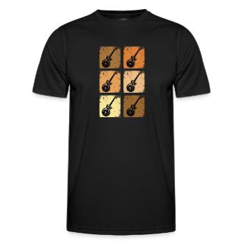 Gitarren Zubehör E-Gitarren-Saiten E Gitarren - Männer Funktions-T-Shirt - Schwarz - Vorne - AI Model Male 178 dark (178cm)