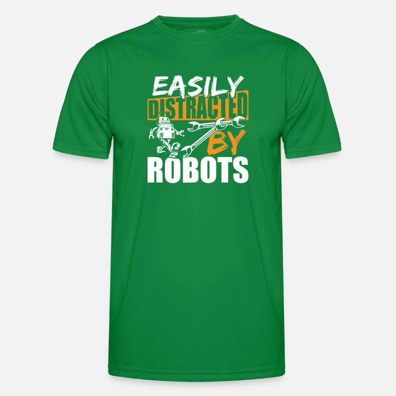 Easily Distracted By Robots Robotics Lover Droid B Men's Functional T-Shirt