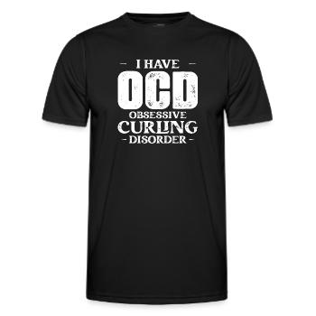 J’ai un trouble obsessionnel du curling - T-shirt sport Homme - noir - Devant - AI Model Male 178 dark (178cm)