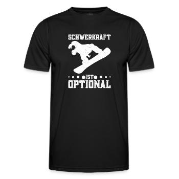 Snowboarden Skipiste Snowboarding Snowboardfahrer - Männer Funktions-T-Shirt - Schwarz - Vorne - AI Model Male 178 dark (178cm)