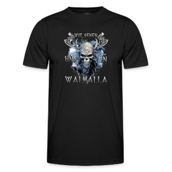 Walhalla Krieger Das Geschenk für Asgard-Jünger - Männer Funktions-T-Shirt - Schwarz - Vorne - AI Model Male 178 dark (178cm)