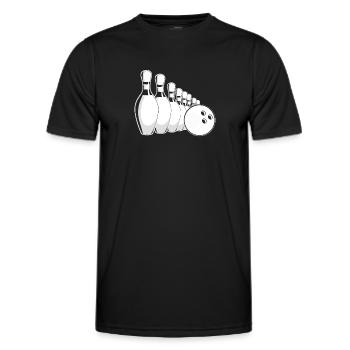 Bowling Bowlen Bowler - Männer Funktions-T-Shirt - Schwarz - Vorne - AI Model Male 178 dark (178cm)