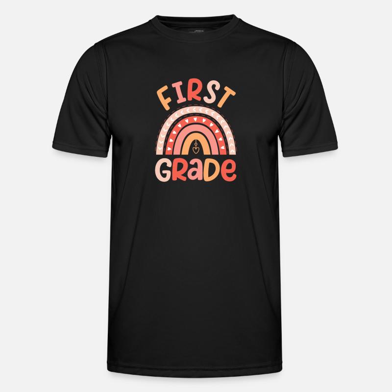 First Grade, 1st Team, Rainbow Teacher Men's Functional T-Shirt