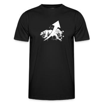 Day Trading Day Trader Ours Taureau - T-shirt sport Homme - noir - Devant - AI Model Male 178 dark (178cm)