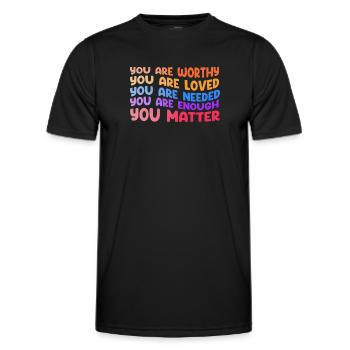 Tu comptes, la gentillesse, la gentillesse, la santé mentale, la santé mentale - T-shirt sport Homme - noir - Devant - AI Model Male 178 dark (178cm)