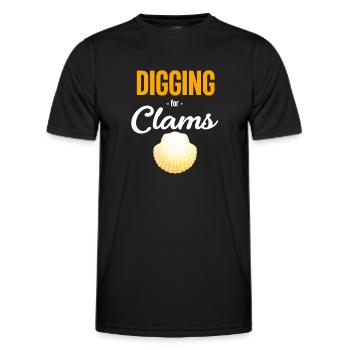 creuser pour les moules, les huîtres, les moules, - T-shirt sport Homme - noir - Devant - AI Model Male 178 dark (178cm)