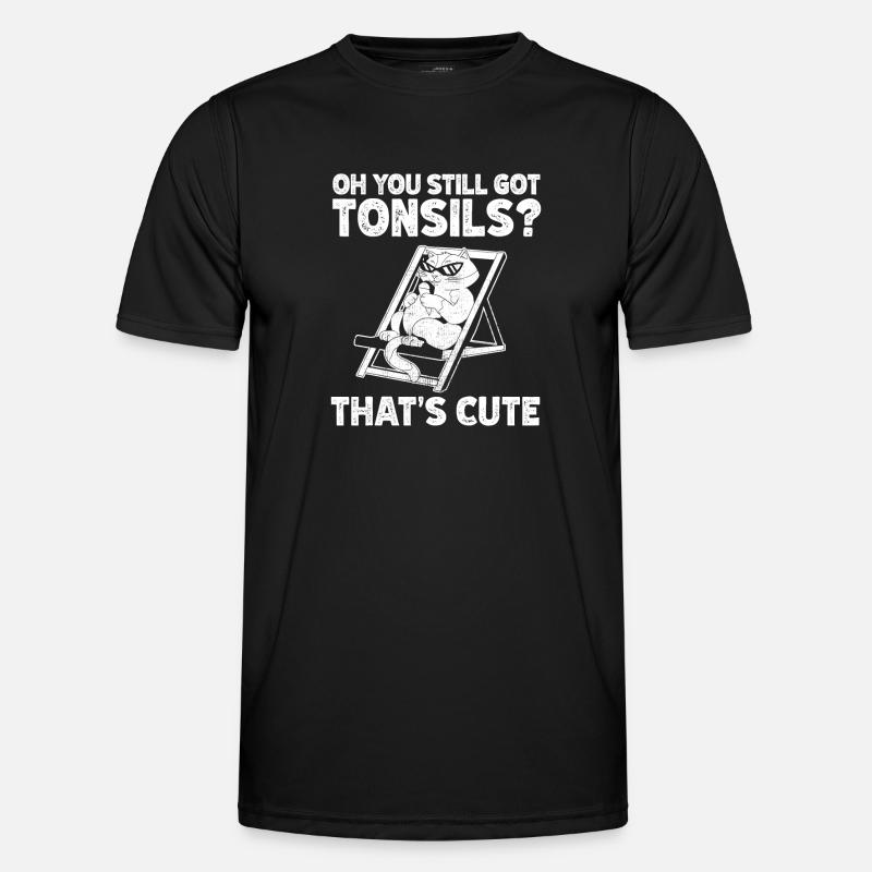 Tonsillectomy, recovery, tonsillectomy - Men's Functional T-Shirt - black