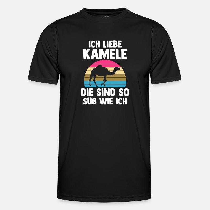 Kamel - Männer Funktions-T-Shirt - Schwarz