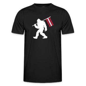 Lettonie - T-shirt sport Homme - noir - Devant - AI Model Male 178 dark (178cm)