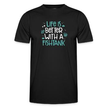 Aquarium - T-shirt sport Homme - noir - Devant - AI Model Male 178 dark (178cm)