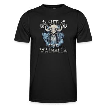 Walhalla Erbe Geschenk für Wikinger Fans - Männer Funktions-T-Shirt - Schwarz - Vorne - AI Model Male 178 dark (178cm)