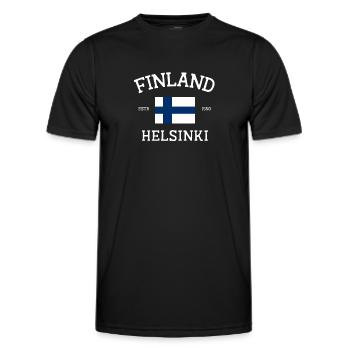 Finlande - T-shirt sport Homme - noir - Devant - AI Model Male 178 dark (178cm)